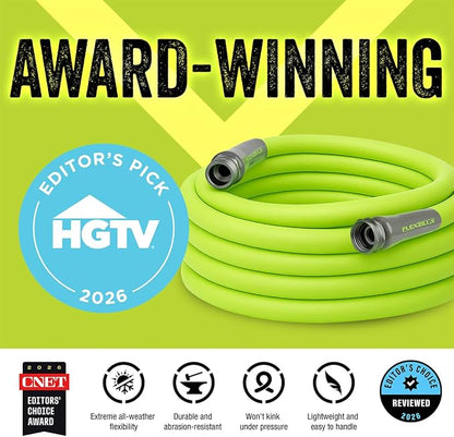 Flexzilla Garden Lead-in Hose 5/8 in. x 10 ft., Lightweight All-Weather Water Hose, Durable and Flexible, Leak-Free Connections
