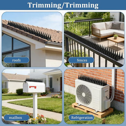 Bird Spikes, 20 Pack Pigeon for Small Birds Raccoon Cats Defender for Outside to Keep Squirrel Away for Railing and Roof