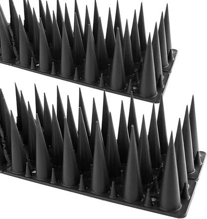 DY.2ten Bird Spikes, 11.8in Deterrent Spike, 10-Pack (9.8ft Total) Fence Spikes Bird for Outside to Keep Bird Squirrel Raccoon Pigeon Cat Away and Keep Birds from Building Nest, Easy to Install