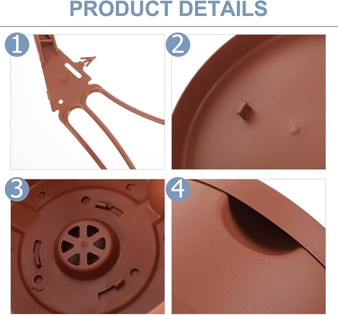 3Pcs Hanging Hanging Plant Pot Basket with Drainage Holes for Home Balcony Pots