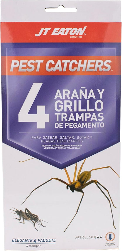 JT Eaton Glue Trap - for Crickets and Spiders, Home Pest Control - 4 Pack - Multi Material