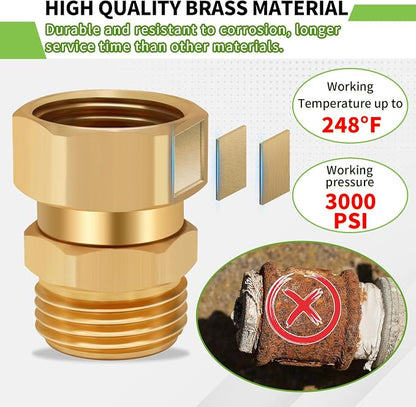 Boltigen Garden Hose Swivel Connector, 3/4GHT Garden Hose Swivel Fitting, 360 Degree Male to Female Hose Adapter for Outdoor