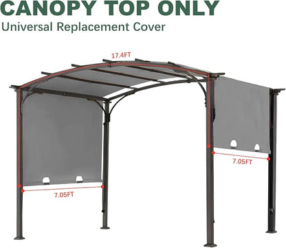 85''x 208'' Universal Replacement Pergola Cover for Pergola L-PG080PST and Other Same Size of Pergolas, (Gray)