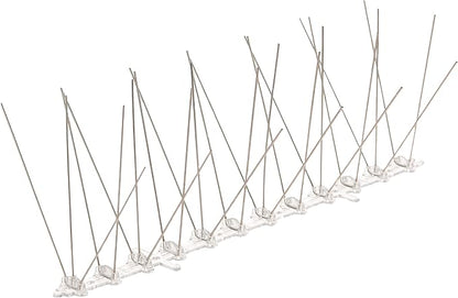 Bird-X Stainless Steel Spikes Stop Bird Roosting Pigeons 6 Inch Wide 10 Ft | Stops Bird Landing, Durable Stainless Steel, Ledges, Sings, Pipes Beams, For Pigeons, Seagulls, Sparrows & more 10 Feet