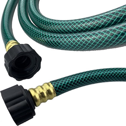 Darnassus PVC Garden Hose 1/2 Inch, 5 FT Flexible Water Hose Green with Male and Female Plastic Fittings - No Leaking and Lightweight for Household Outdoors Lawns Patio
