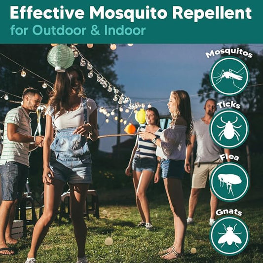 AJOQFKTD Mosquito Repellent Outdoor Patio, Mosquito Repellent Balls, Mosquito Repellent for Room, Mosquito Repellent Indoor, Mosquito Deterrent for Yard, Covers 120 Sq Ft, 60 Days Protection, 12 Packs