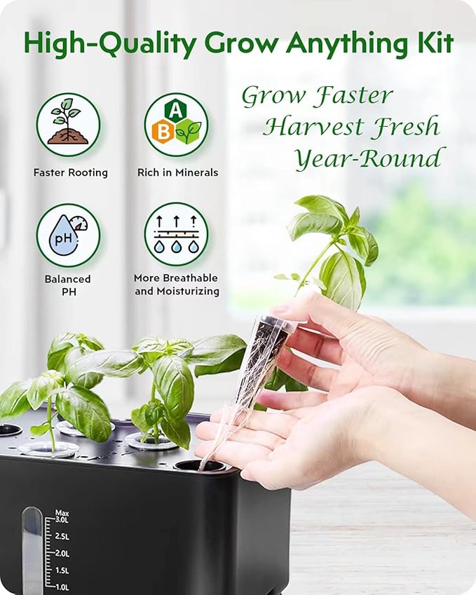 GARDENCUBE 160pcs Hydroponic Pods Kit Grow Anything Kit with 40 Grow Sponges, 40 Grow Baskets, 40 Grow Domes, 40 Pod Labels - Compatible with Hydroponics Supplies from All Brands
