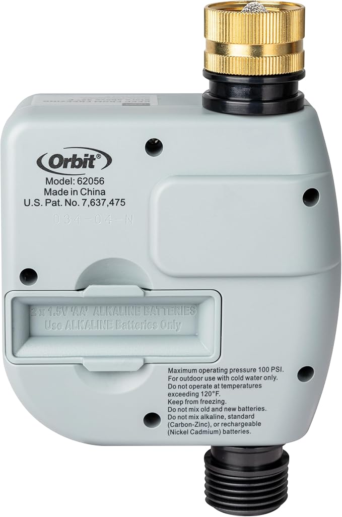 Orbit One Outlet Single-Dial Hose Faucet Timer - Easy Programmable - for Garden Watering System - LCD Hose Timer with Adjustable Watering Schedule - 62056, (Pack of 5)