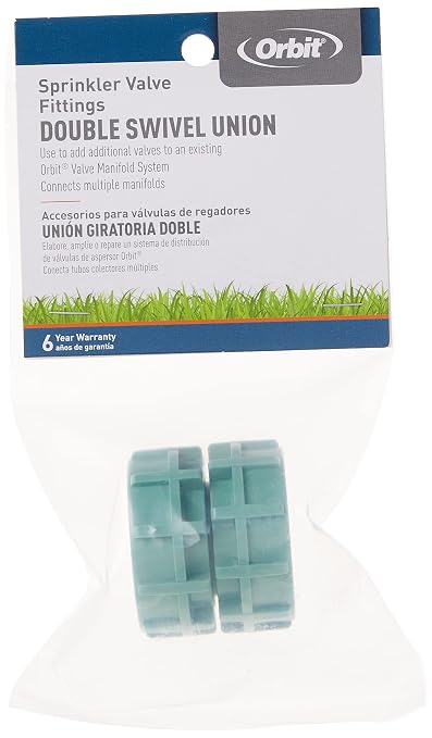 Orbit 57184 Green Heavy Duty Swivel Double Union Coupler (Pack of 2)