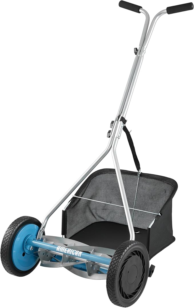 American Lawn Mower 1604-16 16" 5-Blade Reel Mower with Grass Catcher
