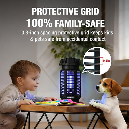BALDR Bug Zapper Outdoor Indoor, 20W Power & 4200V Instant Grid Mosquito Repellent, Coverage of 1/2 Acre Fly Trap for Patio, Backyard, Home，2 Pack
