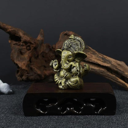 Lord Ganesha Buddha Statue - Elephant God Sculptures Ganesh Figurines | Man-Made Stone Home Garden Buddha Decoration Statues
