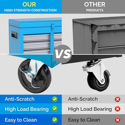 TUFFIOM 5-Drawer Rolling Tool Chest, Tool Storage Cabinet w/Drawers, Lockable Wheels, Detachable Top & Adjustable Shelf, Mechanic Tool Organizer Box for Garage, Workshop, Warehouse & Repair Shop