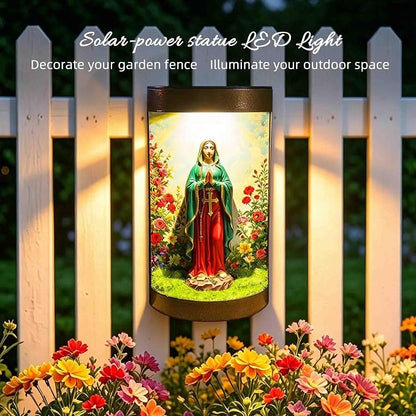 Virgin Mary Statue Solar Landscape Light,Color-Changing LED,Color-Changing LED Light, Waterproof,Outdoor Garden Decoration,Automatic Light-Sensing Design