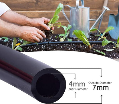 MIXC 400ft 1/4 inch Blank Distribution Tubing Drip Irrigation Hose Garden Watering Tube Line