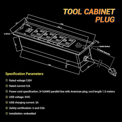 CHETTO C 72-inch Rolling Tool Chest Cabinet Mobile Workbench with 15 Storage Drawers and Wheels 3 Upper Cabinet Outlet SS Pegboard Stainless Steel Tool Box for Garage Warehouse