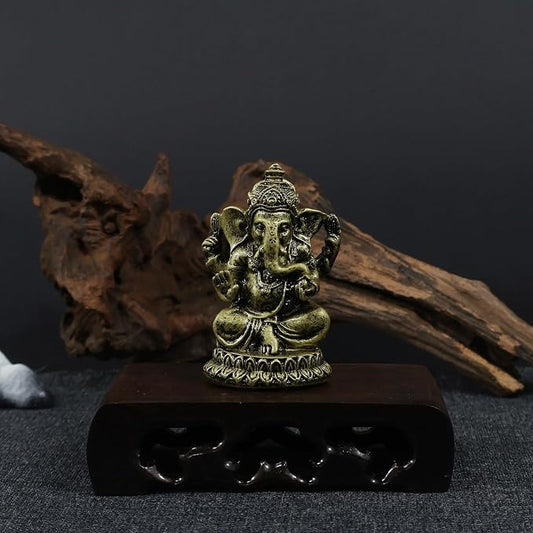 Lord Ganesha Buddha Statue - Elephant God Sculptures Ganesh Figurines | Man-Made Stone Home Garden Buddha Decoration Statues