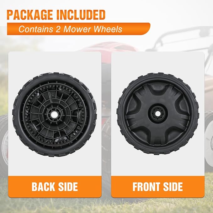 Yesker Lawn Mower Wheels Replacement 8 Inch 634-05040 Assembly, Lawnmower Wheels Compatible with MTD, Cub Cadet, Craftsman M210 M215 M230 M250 M270 M275 Walk-Behind Mower, 2-Pack