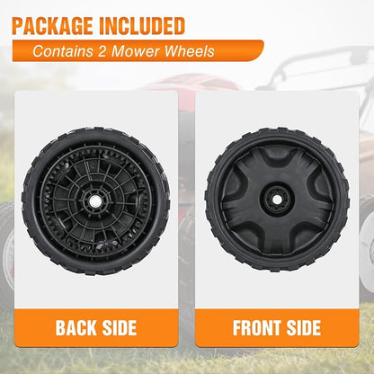 Yesker Lawn Mower Wheels Replacement 8 Inch 634-05040 Assembly, Lawnmower Wheels Compatible with MTD, Cub Cadet, Craftsman M210 M215 M230 M250 M270 M275 Walk-Behind Mower, 2-Pack
