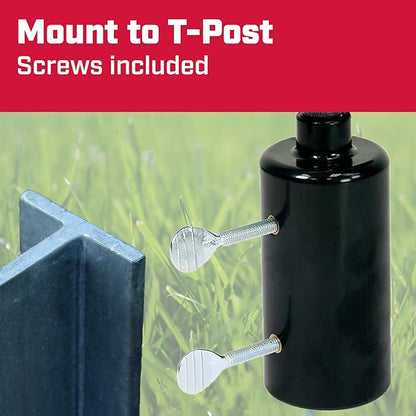 Chapin 4984: T-Post Impact Sprinkler, 360 Degree Automatic Impact Sprinkler for Small Gardens and Lawns, Up to 85ft Coverage Area, Red