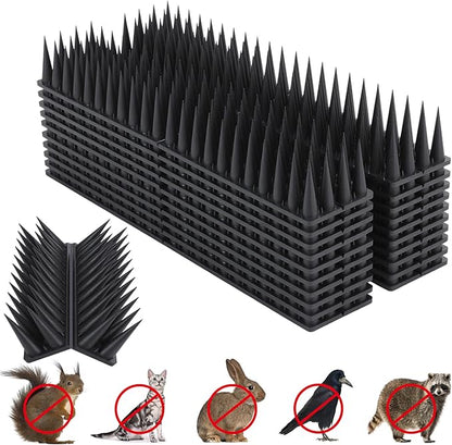 Bird Spikes, 40 Pack Bird Deterrent for Outside, Pigeon Spikes to Keep Raccoon Squirrel Cats Woodpeckers Away, for Fence Garden Roof Yard(37.3Feet)