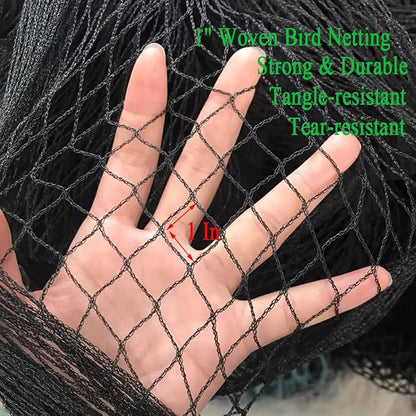 Bird Netting for Chicken Coop 100x100 Ft, 1" Mesh, Strong Woven Poultry Netting Roof Cover for Chicken Run, Heavy Duty Bird Net for Fruit Trees, Blueberry, Vegetables, Garden Protection