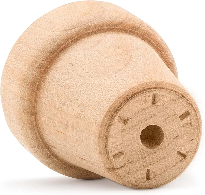 Woodpeckers Small Wooden Flower Pot 1-1/6 x 1-inch, Pack of 12 1 inch Mini Pots, 1 Flower Pots to Paint & Plant