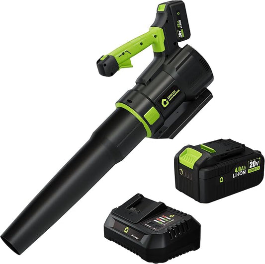 GarveeTech Electric Leaf Blower, 650CFM & 200MPH | Cordless Leaf Blower with 4.0Ah Battery, Lightweight Battery Blowers for Lawn, Patio, Yard, Garden, Outdoor