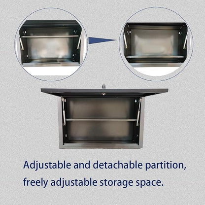 Wall Mounted Cabinet with Removable Shelf,2 Layers Hanging Cabinet,Storage Organizer for Garage Warehouse
