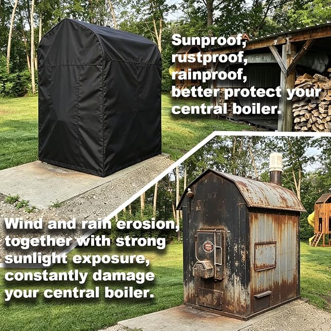 Cover for Storage Shed 600D for Garden Storage Shed and Ssolar Shed and other model Furnace . Heavy Duty 600D Black (M)
