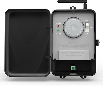 BN-LINK Pool Timer, Outdoor WiFi Timer Switch for Water Heater, Pool Pump, Metal Casing, Heavy Duty 40A 120-277 VAC 2HP