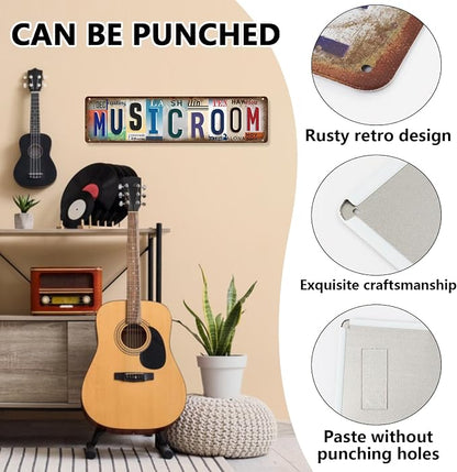 Music Posters, Wall Decor Posters for Room Aesthetic, Metal Signs Vintage Music Wall Art for Rec Room Bedroom Studio Coffee Bar