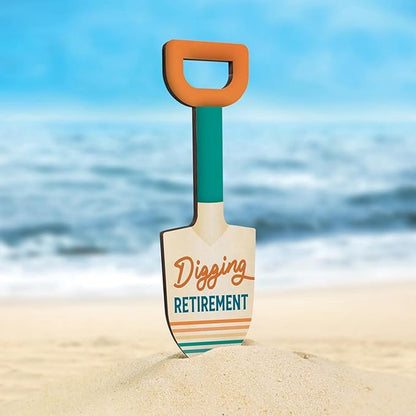 P. Graham Dunn Decorative Garden Shovel Sign - “Digging Retirement”- 2.5" x 9.75"