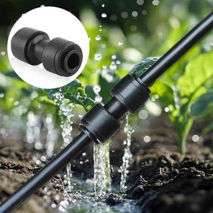 Kalolary 30 PCS Quick Connect 1/4" Drip Irrigation Coupling Fittings, Universal Barbed Coupling Connector for 1/4" Irrigation Tubing Leak Free Fittings for Sprinkler Drip Irrigation Watering System