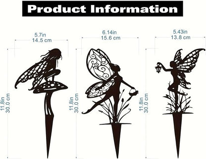 Decorative Garden Stakes, Fairy Garden Statues for Home and Garden (3)
