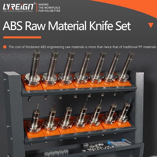 CAT/BT40 Large Capacity CNC Tool Storage Cabinet, CNC Tool Holder Vertical Drawer Cabinet for Warehouse Workshop Factory Garage Machining Centers