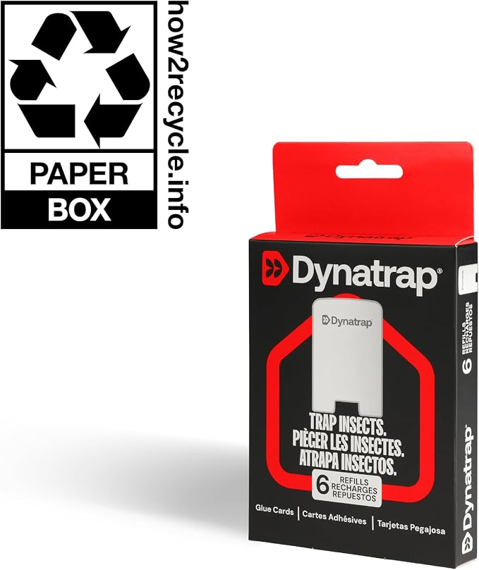 Dynatrap Glue Card Refills for Indoor Dynatrap Fly Trap Models DT3007 and DT3007W - 6 Glue Cards - 23007 - Discreet Indoor Insect Control - Includes 6 Official Refills