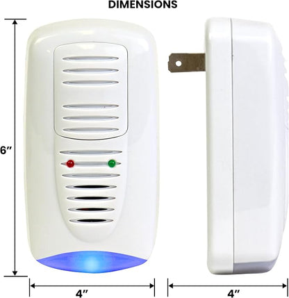 PestContro Ultrasonic Rodent Repeller w/ Floor Light, Plug-In Electromagnetic Pest Repellent and Nightlight, Non-Lethal Control for Mice Rat Cockroach Spider Ants, Kitchen Cellar Office Garage Attic