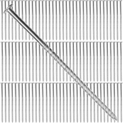 Artificial Turf Stakes Landscape Edging Stakes Spiral Stainless Steel Anchoring Spikes for Landscaping Edging, Weed Barrier, Lawn Edging,Tent Stakes, 6 in 76 Pcs