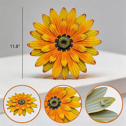 AHYS Metal Sunflower Wall Decor Indoor Outdoor Metal Wall Art for Garden Home Farmhouse Living Room Bedroom Bathroom Decorations