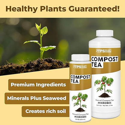 Compost Tea – Liquid Microbial Supplement for Living Soil, Better Nutrient Uptake & Stronger Plants, 1 Gallon