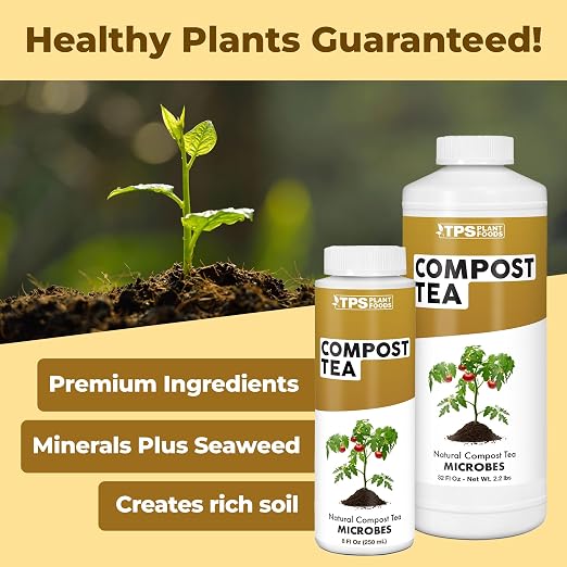 Compost Tea – Liquid Microbial Supplement for Living Soil, Better Nutrient Uptake & Stronger Plants, 8 oz