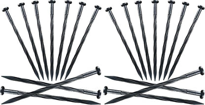 80 Pcs 8 Inch Plastic Edging Nails, Spiral Landscape Fabric Edging Anchoring Stakes Nylon Landscaping Anchoring Spikes Garden Lawn Yard Spikes for Weed Barrier, Paver Edging, Artificial (Pack of 2)