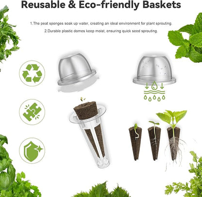 inbloom 18-Pod Herb Seed Pod Kit – Compatible with AeroGarden, Ahopegarden, Gardencube Hydroponic Garden with 350+ Seeds: Basil, Mint, Cilantro, Parsley, Shiso, Chicory, Liquorice – Mothers Day Gift