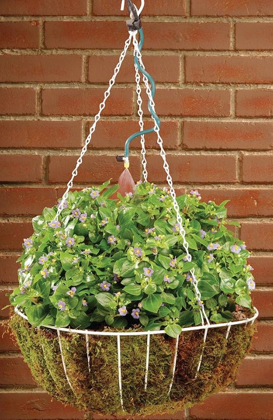 Orbit 56318 Hanging Basket Drip Irrigation Drip Watering Kit with 1-Outlet Digital Hose Faucet Sprinkler Timer
