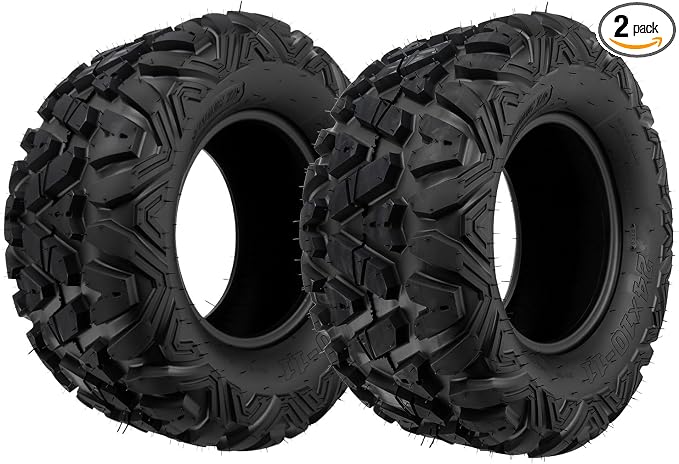 PHILTOP 24x10-11 ATV UTV Tires, 6-Ply Super Mud 24x10-11 ATV All-Terrain Tires for Riding Mowers, Golf Carts, Off-Road,2 Pcs,Tubeless (Z-199)
