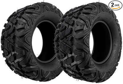 PHILTOP 24x10-11 ATV UTV Tires, 6-Ply Super Mud 24x10-11 ATV All-Terrain Tires for Riding Mowers, Golf Carts, Off-Road,2 Pcs,Tubeless (Z-199)