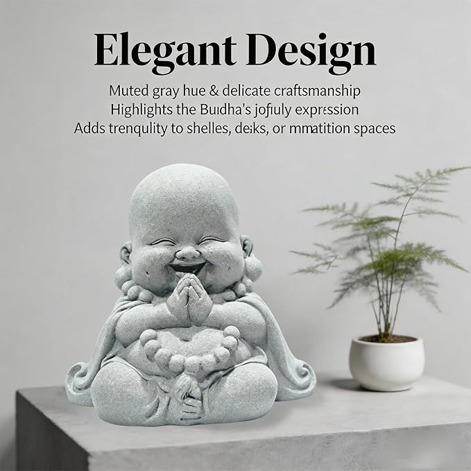 Buddha Statue,Zen Monk Praying Statue Sculptures Ornament for Garden,Outdoor,Wealth,Good Luck, Indoor,Mini Buddha Fish Tank Decoration (Prayer Buddha)