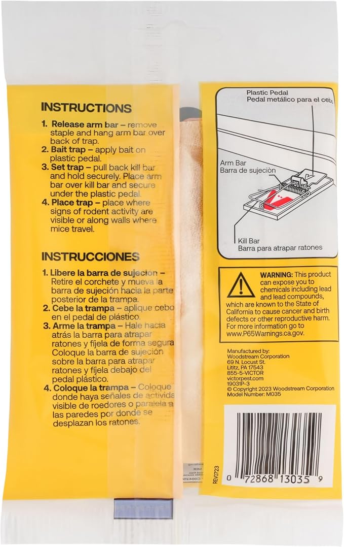 Victor Mouse Traps, 12-Pack Plastic Pedal Snap Traps, FSC Certified Wood | Indoor Rodent Control Reusable Mousetraps for Mice Pest Control Effective Instant Kill