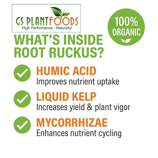 GS Plant Foods Root Ruckus Compost Fertilizer Organic Plant Food - Turbo Charged Compost for Plants - Humic Acid & Sea Kelp Nutritional Root Supplement for Lawns, Soil, Shrubs & Vegetables - 32 Oz